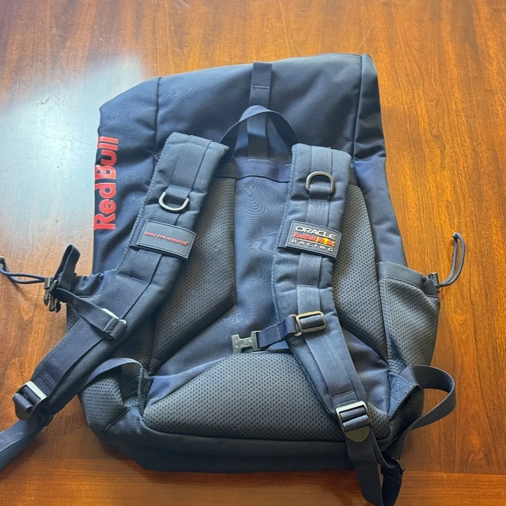 Oracle Red Bull Racing Formula F1 Roll Top Backpack with 3 Removable Patches